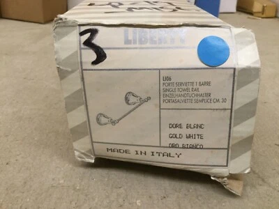 FREEDOM LI06 ОДИН ПОЛОТЕНЦЕ БАР, БЕЛЫЙ И ЗОЛОТОЙ - Изображение 1 из 4