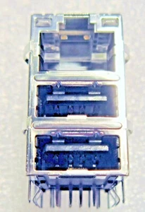 0852-1X1T-03 BELFUSE RJ45 ETHERNET + 2 USB PORTS MAGJACK CONNECTOR 2-PC LOT - Picture 1 of 6