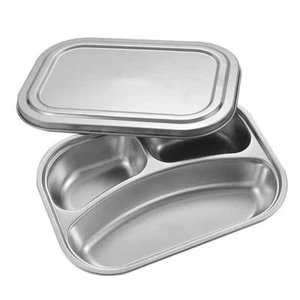 Divided Food Plates Section Dinner Trays Compartment Dinner Trays - Picture 1 of 12