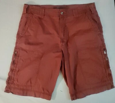 Pantalones Cortos de Carga Para Hombres Converse Granate Rojo Sólido Algodón Frente Plano 34 De Colección Como Nuevos RAROS Foto 1 de 4