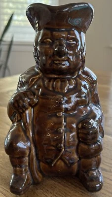 Vintage Bennington Pottery Rockingham Brown Glaze Toby Jug Pitcher - Image 1 of 4