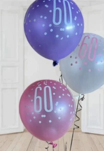 Glitz pink white silver milestone birthday party latex balloons decorations - Picture 1 of 23