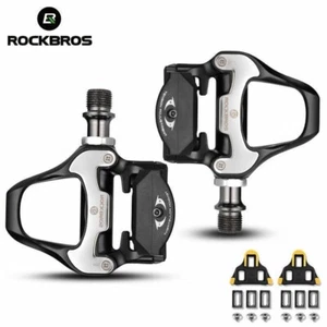 ROCKBROS Road Bike Clipless Self-Lock Pedals w/Shimano SPD Cleat Sealed Bearings - Picture 1 of 9
