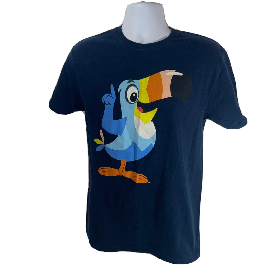 Camiseta Toucan Sam Kellogg’s Azul Oscuro Cuello Redondo Manga Corta Talla Mediana Algodón Foto 1 de 4