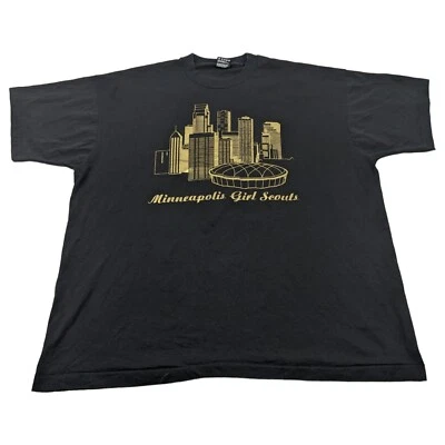 VTG Minneapolis Minnesota Girl Scouts T-Shirt Black Single Stitch - Size XXL - Image 1 of 4