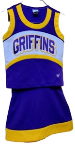 Cheerleading Uniform Girls Size M Purple 'Griffins' Costume Dress Up - Picture 1 of 9