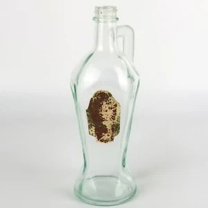 Botella de vidrio de aceite de oliva vintage - Tinte verde claro ligero - Etiqueta dañada - Imagen 1 de 9