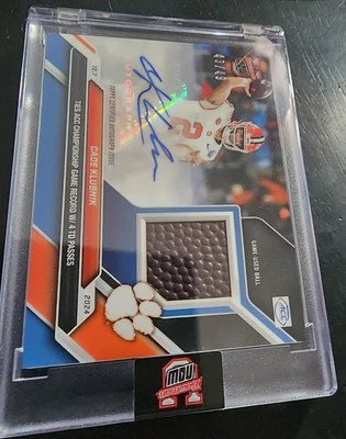 Cade Klubnik Clemson Auto ACC Game Used Ball 2024 Bowman U Now #57B Purple 43/49 - Image 1 of 2