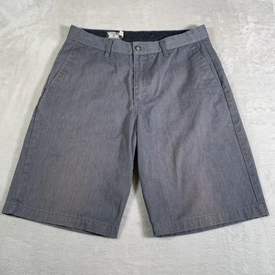 Volcom Shorts Mens 32 Gray Frickin Chino Casual Skate Surf Golf Zip Fly Pockets - Image 1 of 4