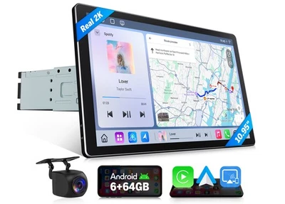 Unidad Principal Única DIN 10.95" Android 13 Coche Estéreo 2K QLED Pantalla Táctil GPS 4G LTE Foto 1 de 4