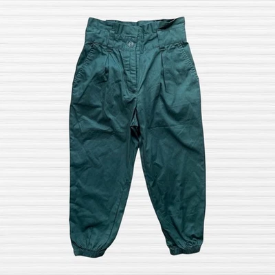 Janie and Jack Girls Paperbag Waist Pants Teal Hydrocotton Twill Size 5 - Image 1 of 4