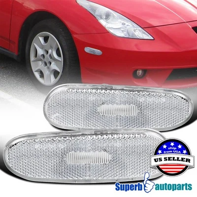 Fits 2000-2005 Toyota Celica 00-05 MR2 Side Marker Turn Signal Lights Lamps Pair Foto 1 de 4