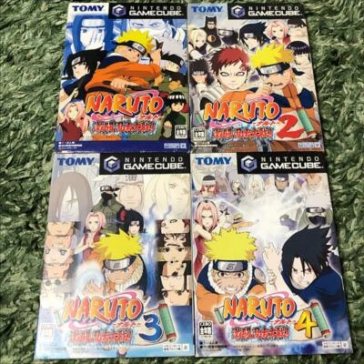 Naruto Clash of The Ninja 1 2 3 4 Set Gekito Den GameCube GC Used Japan Boxed - Image 1 of 2