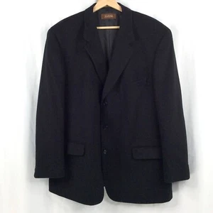 Tasso Elba Blazer Sport Coat Jacket Camel Hair 48R Made in Italy Sports Black - Picture 1 of 10