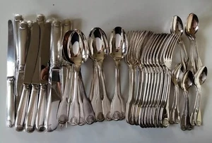 VENDOME SET Christofle Silver-plate Table Dinner Forks Spoons Knives FLATWARE - Picture 1 of 24