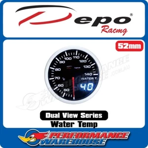 Depo Racing Water Temp Stepper Motor Gauge 52mm Dual View, Race, Drift - Bild 1 von 4
