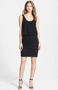 New Aidan Mattox Metallic Tank Dress Size 2 Black - Picture 1 of 3