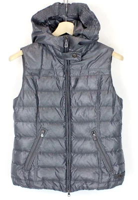 Peuterey Vest Women EU 44 Zipper Padded Hooded Quilted Gray Foto 1 de 4