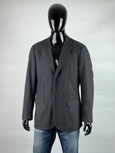 Chaqueta Blazer Jil Sander Raf Simons Era Para Hombre Gris a Rayas 100 % Cachemira Talla 50R - Imagen 1 de 16