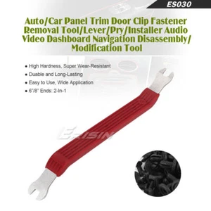 2-In-1 Car Panel Trim Door Clip Removal Fastener Tool Level Pry Installer Radios - Picture 1 of 9