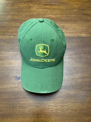 Gorra/gorra de malla verde/amarilla ajustable con licencia John Deere Foto 1 de 4
