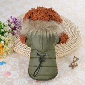 Abrigo cálido para perros pequeños abrigo de invierno para mascotas para Chihuahua chaqueta de piel suave con capucha para cachorro - Imagen 1 de 13