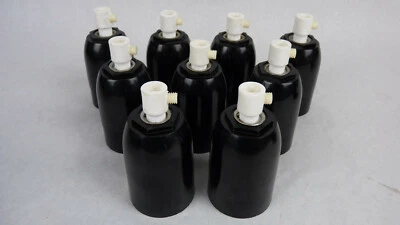 DDR alte Bakelit Lampenfassung mit E27 - Gewinde M10x1 - unbenutzter Zustand