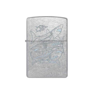 Zippo Guy Harvey Shark Design Street Chrome Metal Finish Windproof Lighter - Imagen 1 de 1