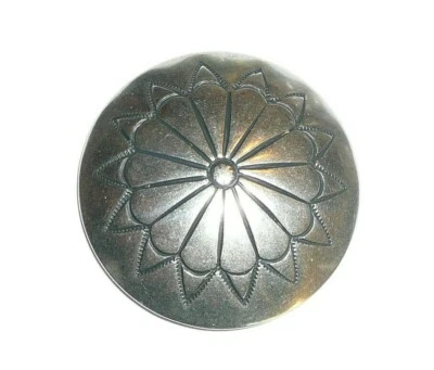 Wonderful Large Conch Flower Metal Shank Button 37mm 1-1/2" Nickel Silver Button - Image 1 of 4