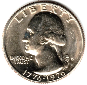 1976 D WASHINGTON QUARTER IN BU CONDITION ~ PLEASE SEE THE SCAN stk 76-0 - Picture 1 of 4