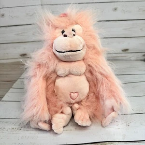 Vintage Ganz Glamorous Gorilla 9" Plush Pink Stuffed Animal Toy No Code - Picture 1 of 7
