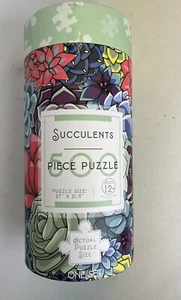 NEW SUCCULENTS 500 piece Jigsaw Puzzle Ages 12+ Cactus Cacti 27"×21.5" - Picture 1 of 5