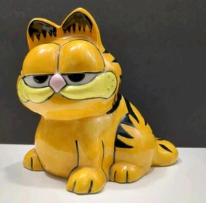 Vintage 80s Ceramic Garfield Hand Painted 7" Tall - Picture 1 of 9