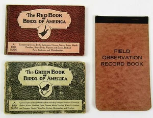1931 Green Red Birds of America Guide Book Lot Audubon Field Observation Book  - Picture 1 of 7