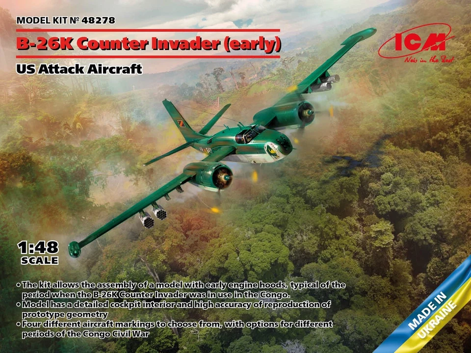 ICM ESCALA 1:48 US B26K Counter Invader Early 48278 KIT #48278 ~ NUEVO en CAJA Foto 1 de 1