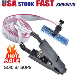 SOIC8/SOP8 Flash Chip IC Test Clips Socket Adpter BIOS/24/25/93 Programmer US - Picture 1 of 8