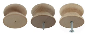 Diapositiva única de 53 mm (2"). Manija de perno de cajón de madera dura con ELECCIÓN DE FIJACIONES - Imagen 1 de 5