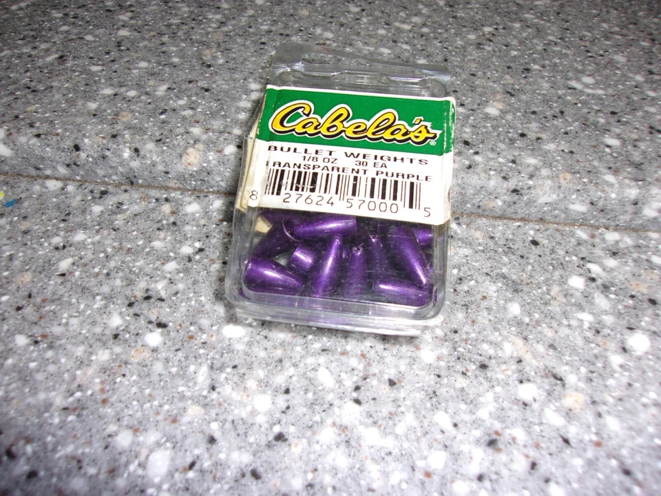 H48 aproximadamente 25 Cabela's púrpura bala pesos 1/8 onza Foto 1 de 1