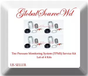 4 Kits 20030 TPMS Sensor Service Kit Fits: GM Chrysler Dodge Jaguar Land Rover & - Picture 1 of 2