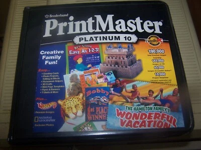 Print Software CDs: PrintMaster Platinum 10 ******Windows 95/98/2000 NT 4 - Image 1 of 2