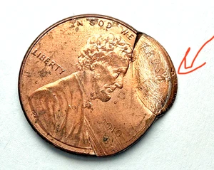 2010-P Lincoln Shield Error 1c ~ Mint Error (Damage?) Double Strike? ~ W90 - Picture 1 of 5