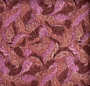 Vtg Planet Earth Jinny Beyer Acanthus Leaves Purples Quilt RJR Fabrics 3.75 Yrds - Picture 1 of 4