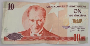 ND (2005) Turkey 10 New Lira Banknote - P#218 - Picture 1 of 7