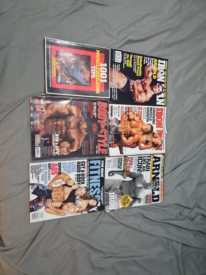 ARNOLD Schwarzenegger W/ Poster - Iron Man,FOR MEN FITNESS AND MORE Foto 1 de 1