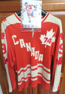Camiseta deportiva vintage 1974 Gordie Howe #9 equipo Canadá réplica olímpica - sin etiquetas Foto 1 de 4