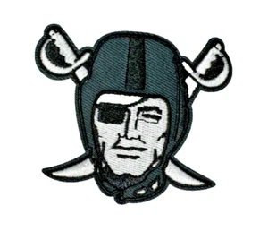 Parche de hierro/coser bordado de 3 pulgadas con logotipo del equipo de los Raiders de Las Vegas de la NFL - Imagen 1 de 3