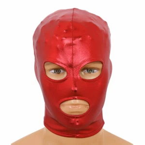 Latex Face Mask Open Eyes Mouth for Men Women Cosplay Costumes Hood Headgear - Picture 1 of 159