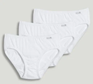 New Jockey Women's size 7 Underwear Elance Cotton Bikini 3 Pack White - Picture 1 of 2