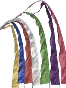 1PC DARK APPLE GREEN SATIN BALI 4 METER FLAG WEDDING EVENTS FREEPOST #0800 - Picture 1 of 1