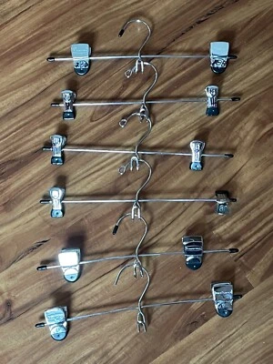 复古 Rubbermaid 金属裙或裤子衣架 6 件装 — 第 1/3 张图片